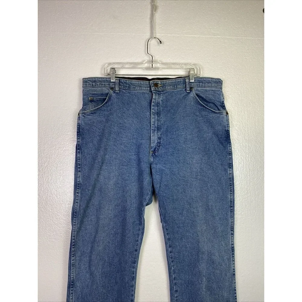 Wrangle Mens Jeans 42X30 Blue Denim Regular Fit Stretch Straight Cowboy‎ Utility